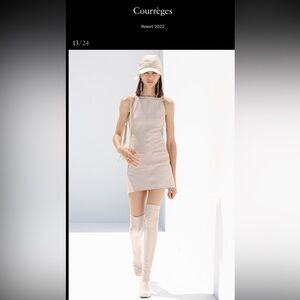 Courrèges Runway Vinyl Triple Circles Dress - Woman Dresses Grey 40
